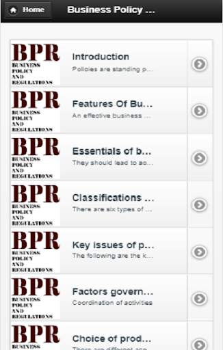 Business policy and Regulations скриншот 1
