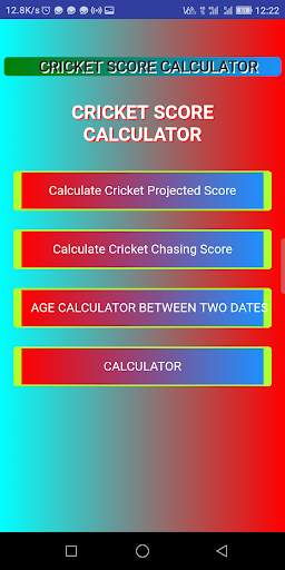 CRICKET SCORE CALCULATOR screenshot 2