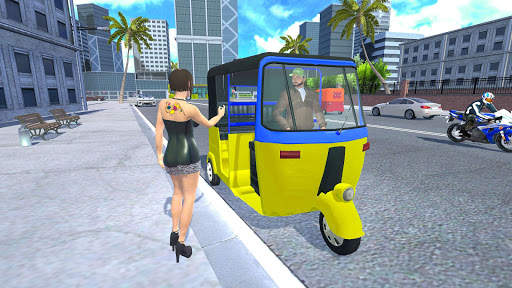 Modern Tuk Tuk Auto Rickshaw: Driving Sim Games screenshot 1