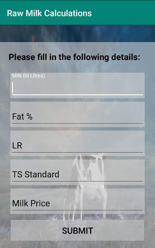 Raw Milk Calculations screenshot 1