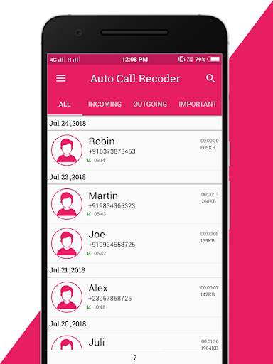 Auto Call Recoder 3 تصوير الشاشة