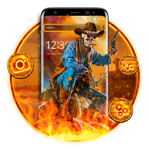 Fiery Western Skull Theme icon
