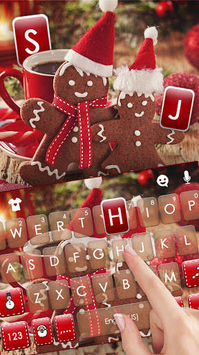 Gingerbread Man Keyboard Background screenshot 2