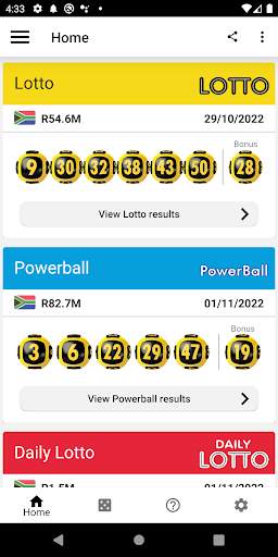 National Lottery — Results screenshot 1