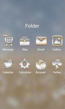 Gold & Silver GOLauncher Theme screenshot 4