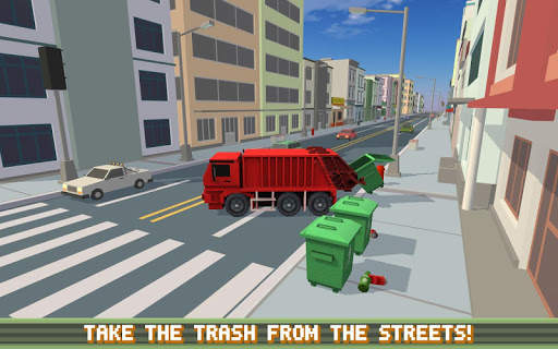 Blocky Garbage Truck SIM PRO screenshot 4