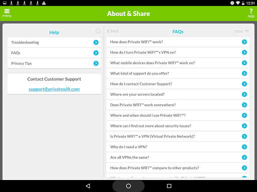 Private WiFi – A Secure VPN screenshot 10