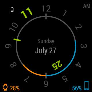 Chrono Watch Face for Wear screenshot 2