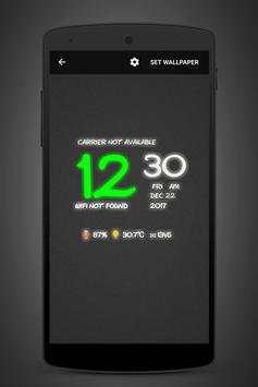Galaxy S8 Android Digital Clock Live WallPaper screenshot 1