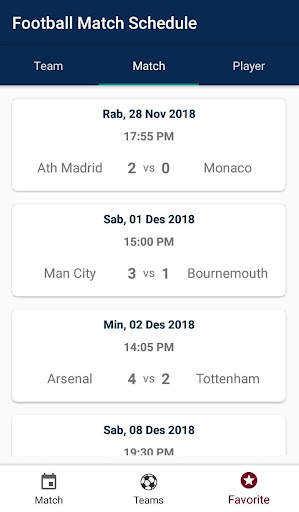 World Soccer Schedule - Footba screenshot 3