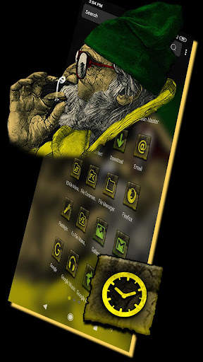 Old Man Smoking Launcher Theme screenshot 4