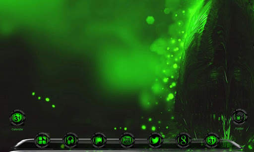AlienGreen Next Launcher theme screenshot 5