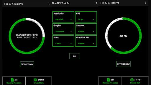 Fire GFX Tool : 1GB RAM Free ( Fix Lag ) screenshot 2