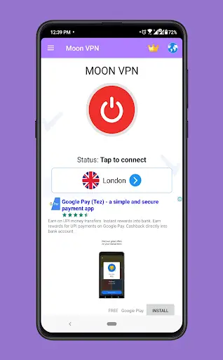 Moon VPN, Free Premium VPN, Fastest VPN App screenshot 2