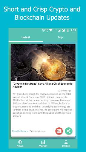 CryptoCrunch App - Short Crypto News & Live Rates screenshot 1