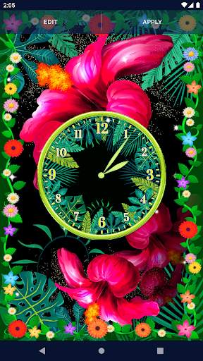 Black Jungle Forest Clock screenshot 3