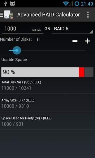 Advanced RAID Calculator screenshot 2