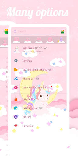 SMS Theme Unicorn Pink message screenshot 5