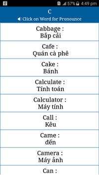 Common Words ENG to Vitenamese screenshot 4