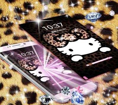 Yellow Leopard Kitty Diamond Themes screenshot 5