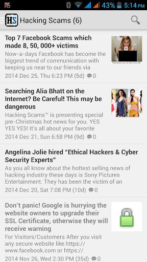 Hacking Scams (Hackers News) 2 تصوير الشاشة