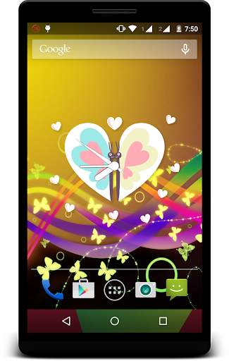 Butterfly Clock Live Wallpaper screenshot 7