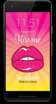 Kiss Me To Unlock HD Lock Screen 2 تصوير الشاشة