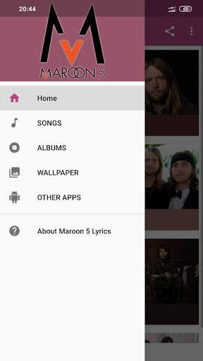 Maroon 5 Lyrics screenshot 1