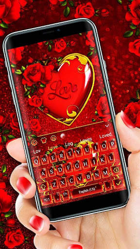 Valentine Heart Keyboard Theme screenshot 1