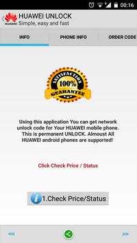 Unlock Huawei screenshot 1