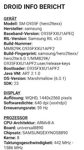 Droid Hardware Info screenshot 3