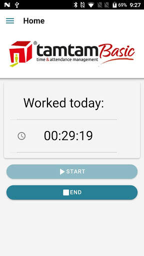 TamTam Basic - Registro horario jornada laboral 1 تصوير الشاشة