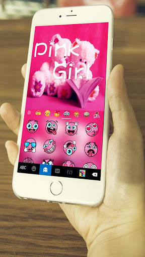 Pink Girl Keyboard Theme screenshot 4
