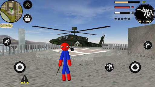 Stickman Spider Rope Hero Gangstar City screenshot 1