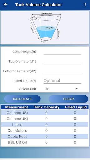 Tank Volume Calculator App 9 تصوير الشاشة