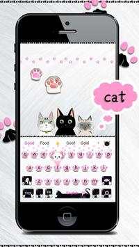 Pink Kitty Theme Cute Keyboard screenshot 1