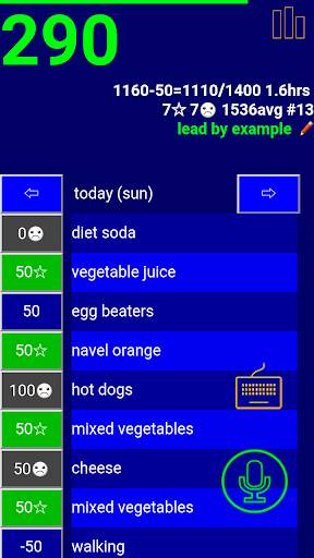 Voice Calorie Counter (old version ) screenshot 1