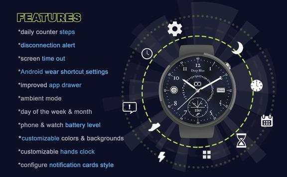 Deep Blue Watchface screenshot 1