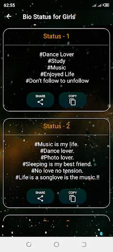 Bio Status Ideas screenshot 5