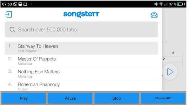Songsterr Mp3 Sync Player 1 تصوير الشاشة