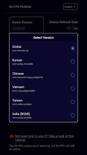 90 FPS for PUBGM | Unlock tool screenshot 3