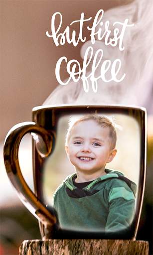 Coffee Cup Photo Frame Good Morning Application 16 تصوير الشاشة