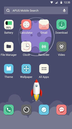 moon-APUS Launcher theme screenshot 2