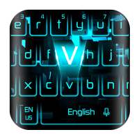 Neon Blue Keyboard on 9Apps