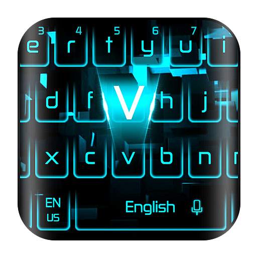 Neon Blue Keyboard 10001005