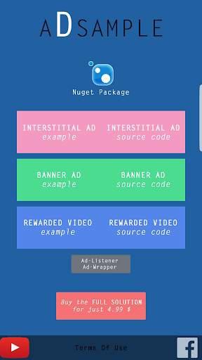 Mobile Ads Example: Interstitial   Banner   Video screenshot 1