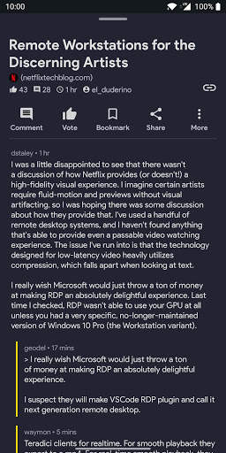 Harmonic for Hacker News screenshot 2