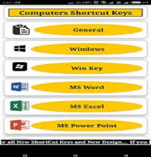 PC/Laptop Shortcut Keys screenshot 1