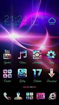 Galaxy Glass Go Launcher Theme screenshot 1