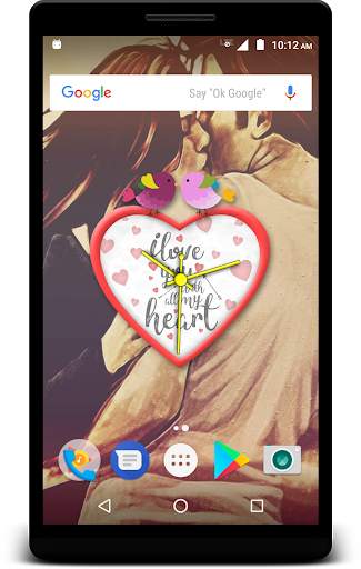 Valentine's day Clock Live Wallpaper screenshot 4